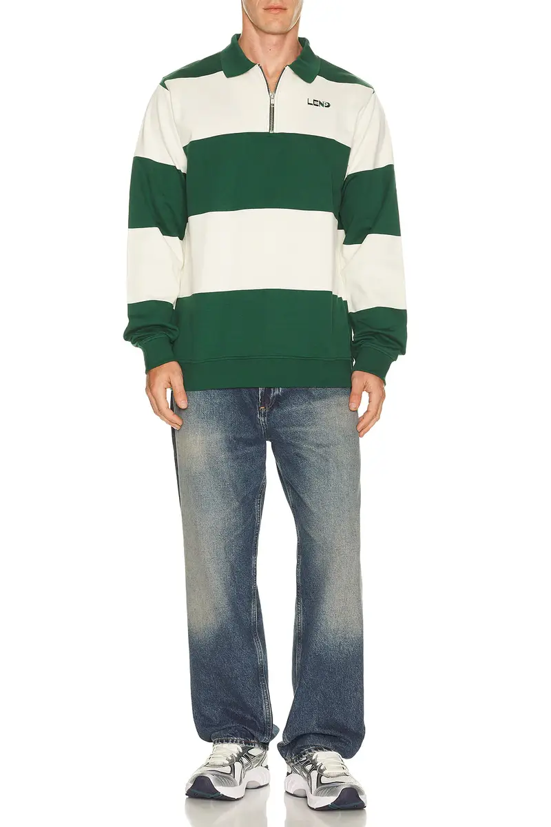 LEND Block Stripe Zip Rugby | Thumbnail 3 LEND Block Stripe Zip Rugby | Thumbnail 3