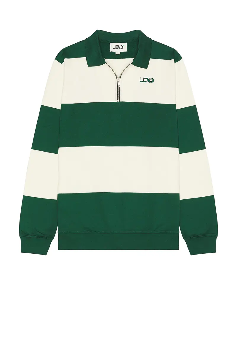 LEND Block Stripe Zip Rugby | Thumbnail 4 LEND Block Stripe Zip Rugby | Thumbnail 4