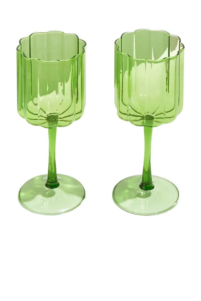 FAZEEK Wave Wine Glasses Set of 2