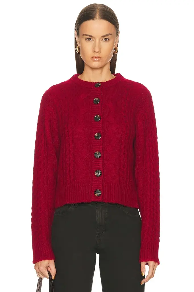 RE/DONE Cable Cardigan | Image 1 RE/DONE Cable Cardigan | Image 1