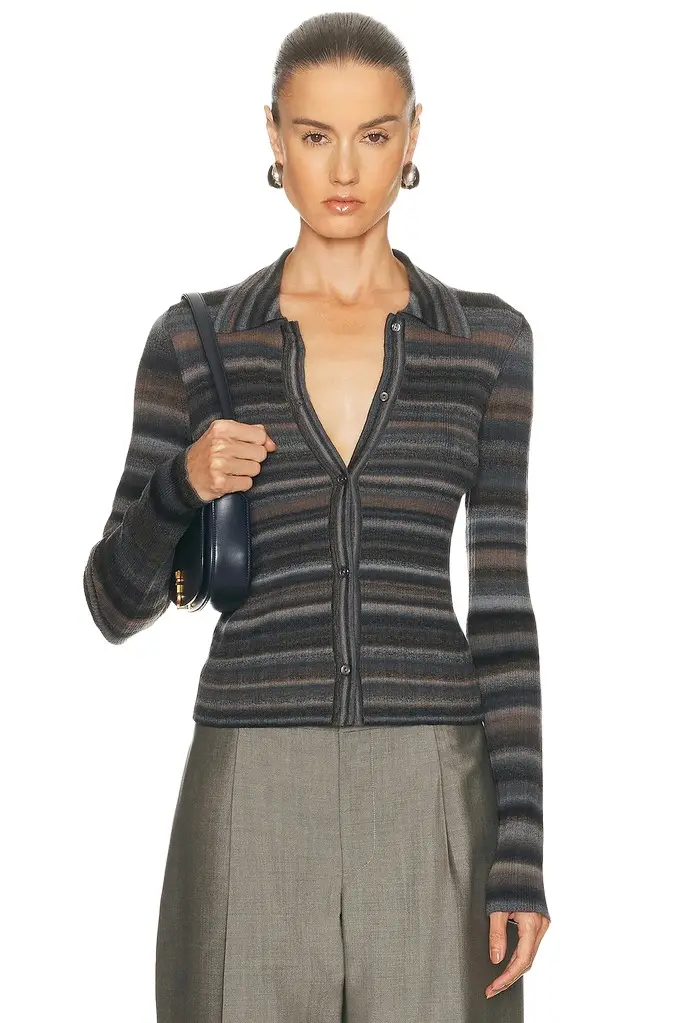 RE/DONE Ribbed Polo Cardi | Image 1 RE/DONE Ribbed Polo Cardi | Image 1