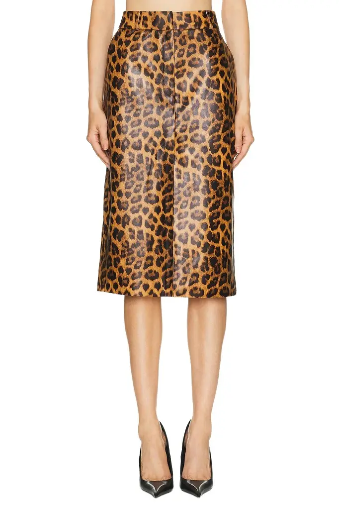 Aexae Leather Maxi Skirt