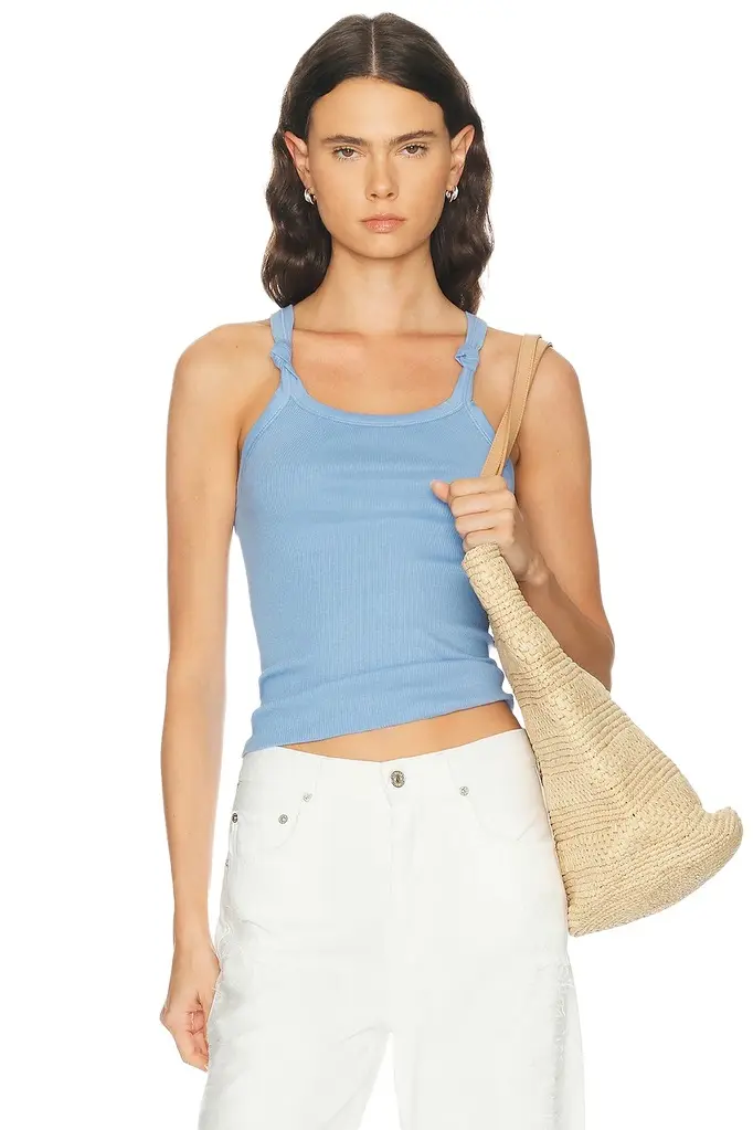 RE/DONE Knotted Ribbed Tank | Image 1 RE/DONE Knotted Ribbed Tank | Image 1