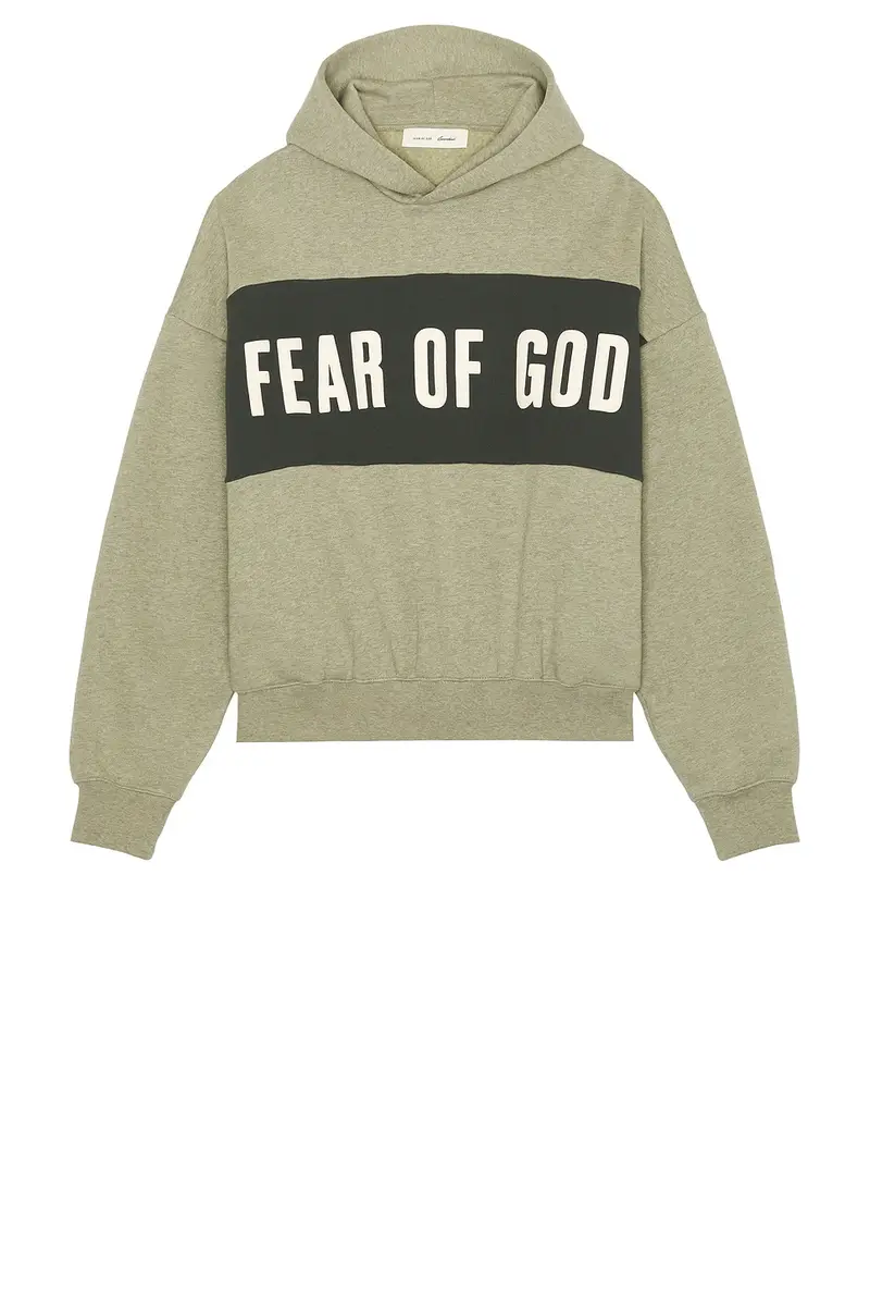 Fear of God Essentials Cropped Relaxed Panelled Hoodie | Thumbnail 4 Fear of God Essentials Cropped Relaxed Panelled Hoodie | Thumbnail 4