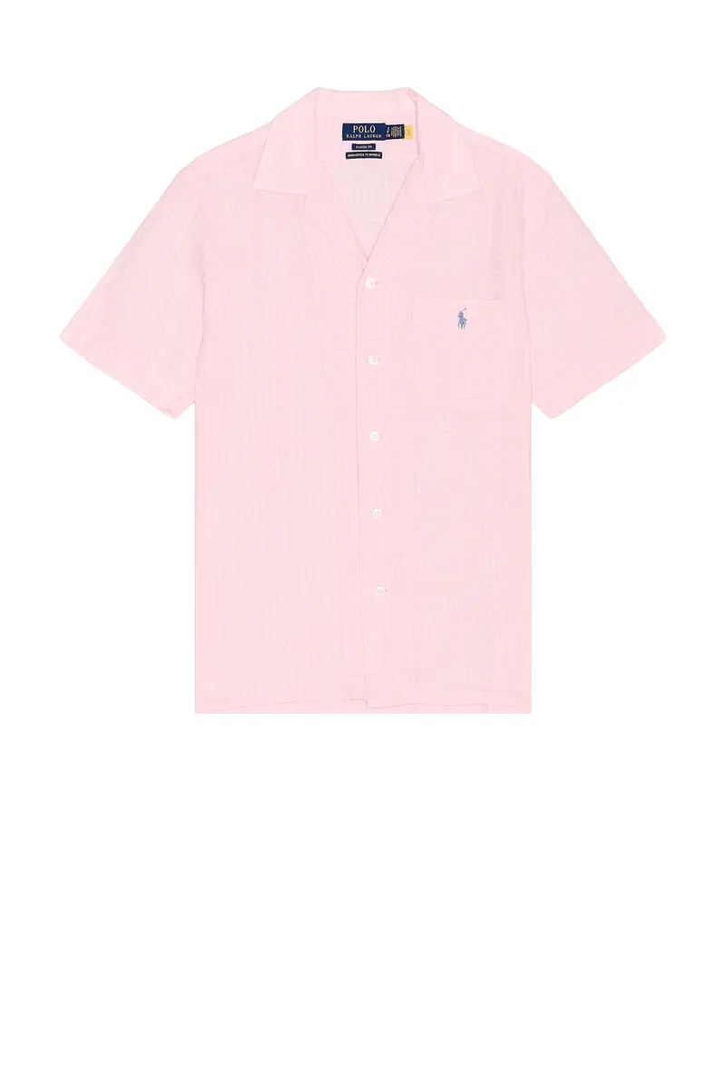 Polo Ralph Lauren Short Sleeve Seersucker Linen Andy Camp Shirt | Thumbnail 4 Polo Ralph Lauren Short Sleeve Seersucker Linen Andy Camp Shirt | Thumbnail 4