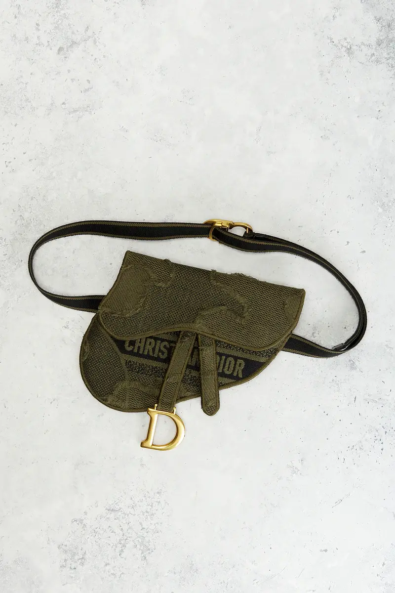 Dior Dior Embroidered Camouflage Saddle Belt Bag | Thumbnail 2