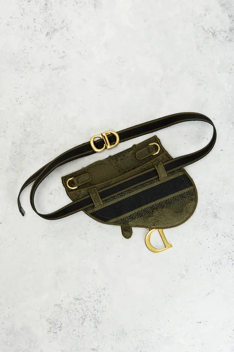 Dior Dior Embroidered Camouflage Saddle Belt Bag | Thumbnail 3