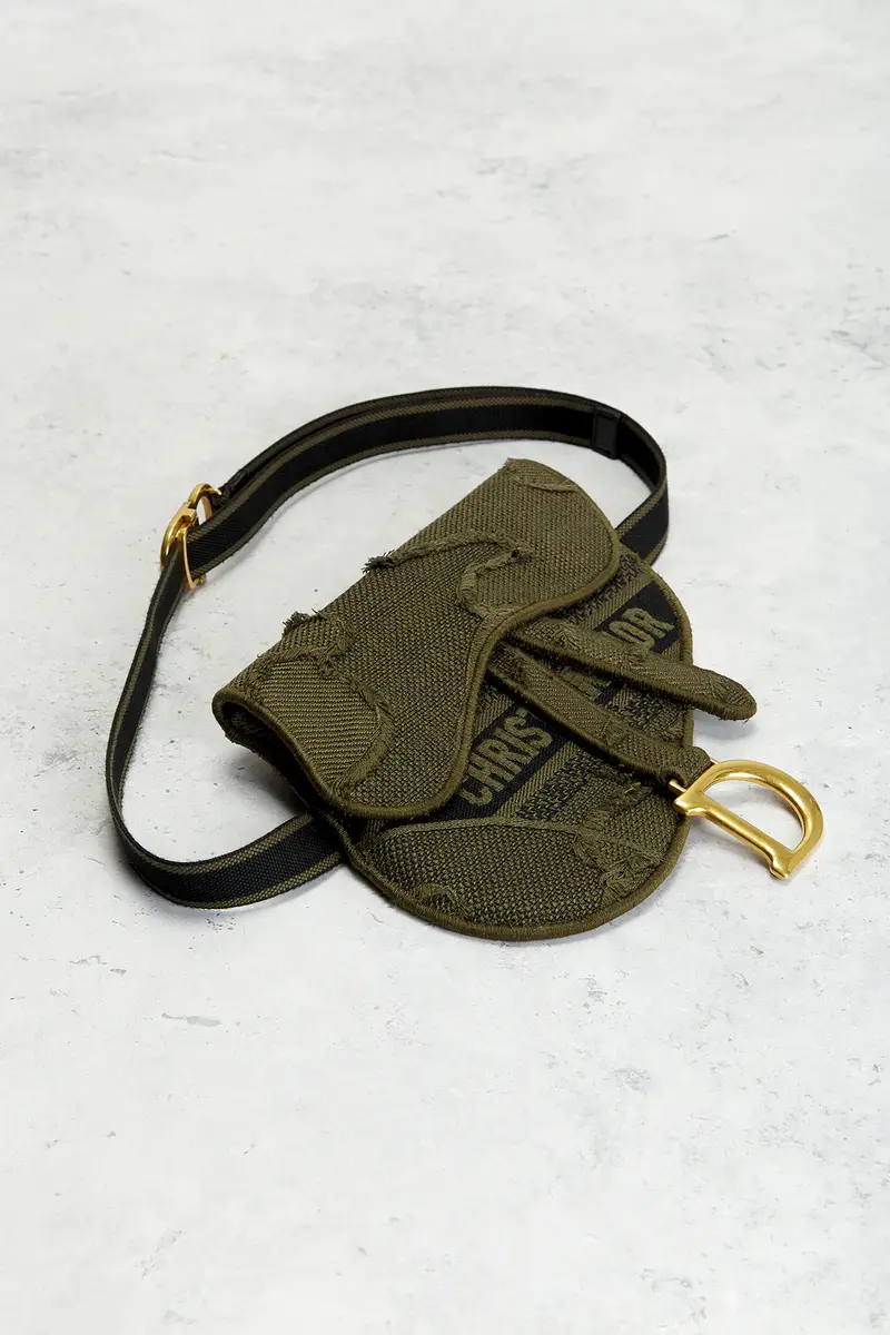 Dior Dior Embroidered Camouflage Saddle Belt Bag | Thumbnail 4