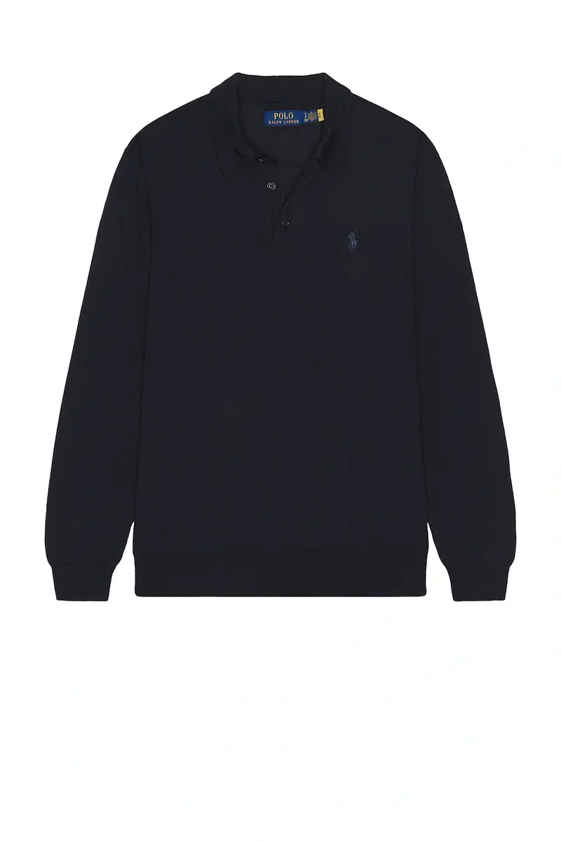 Polo Ralph Lauren Long Sleeve Merino Wool Button Placket Polo Sweater | Thumbnail 4 Polo Ralph Lauren Long Sleeve Merino Wool Button Placket Polo Sweater | Thumbnail 4