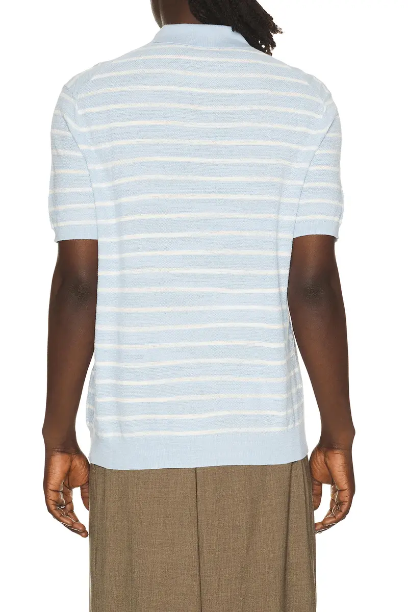 Polo Ralph Lauren Cotton Blend Textured 3 Button Placket Short Sleeve Sweater | Thumbnail 2