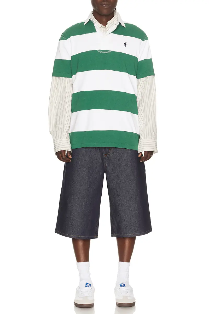 Polo Ralph Lauren Short Sleeve Jersey Knit Iconic Rugby Stripe Polo | Thumbnail 3