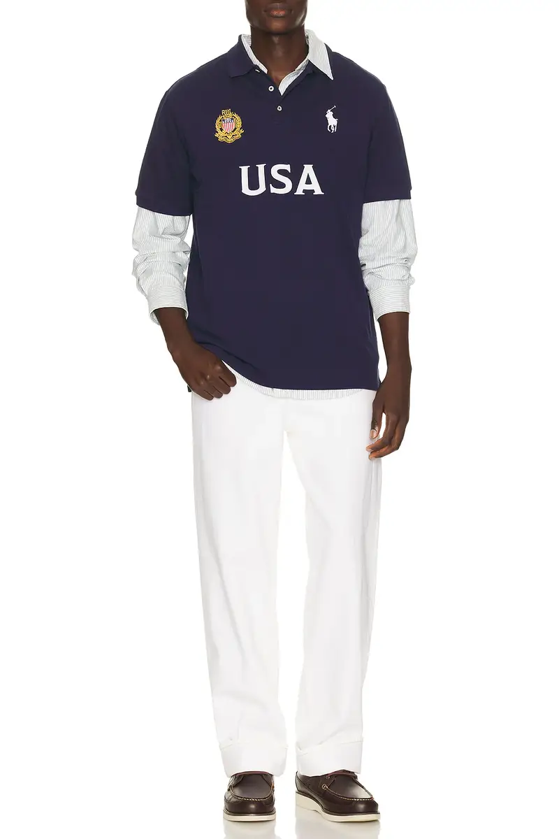 Polo Ralph Lauren Short Sleeve USA Mesh Polo | Thumbnail 3