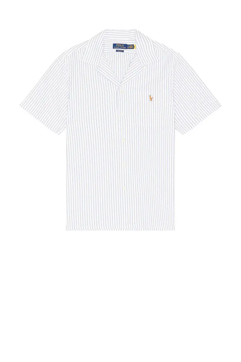 Polo Ralph Lauren Short Sleeve Lightweight Oxford Andy Stripe Camp Shirt | Thumbnail 4 Polo Ralph Lauren Short Sleeve Lightweight Oxford Andy Stripe Camp Shirt | Thumbnail 4