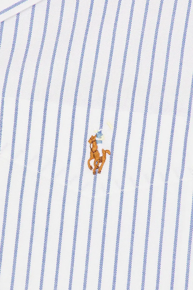 Polo Ralph Lauren Short Sleeve Lightweight Oxford Andy Stripe Camp Shirt | Thumbnail 5 Polo Ralph Lauren Short Sleeve Lightweight Oxford Andy Stripe Camp Shirt | Thumbnail 5