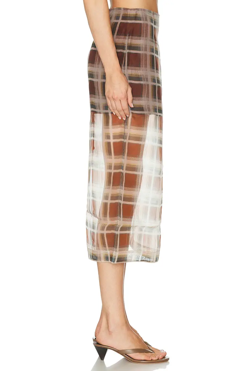 Frame The Plaid Organza Skirt | Thumbnail 3 Frame The Plaid Organza Skirt | Thumbnail 3