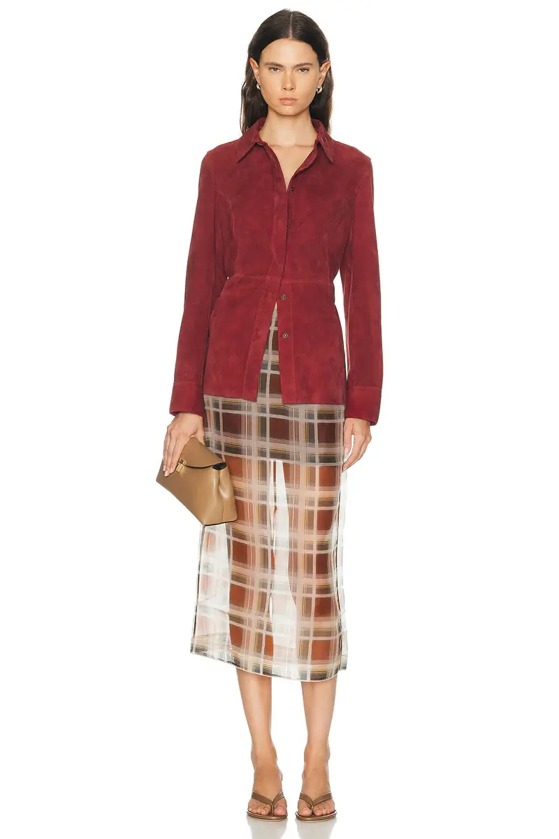 Frame The Plaid Organza Skirt | Thumbnail 5 Frame The Plaid Organza Skirt | Thumbnail 5