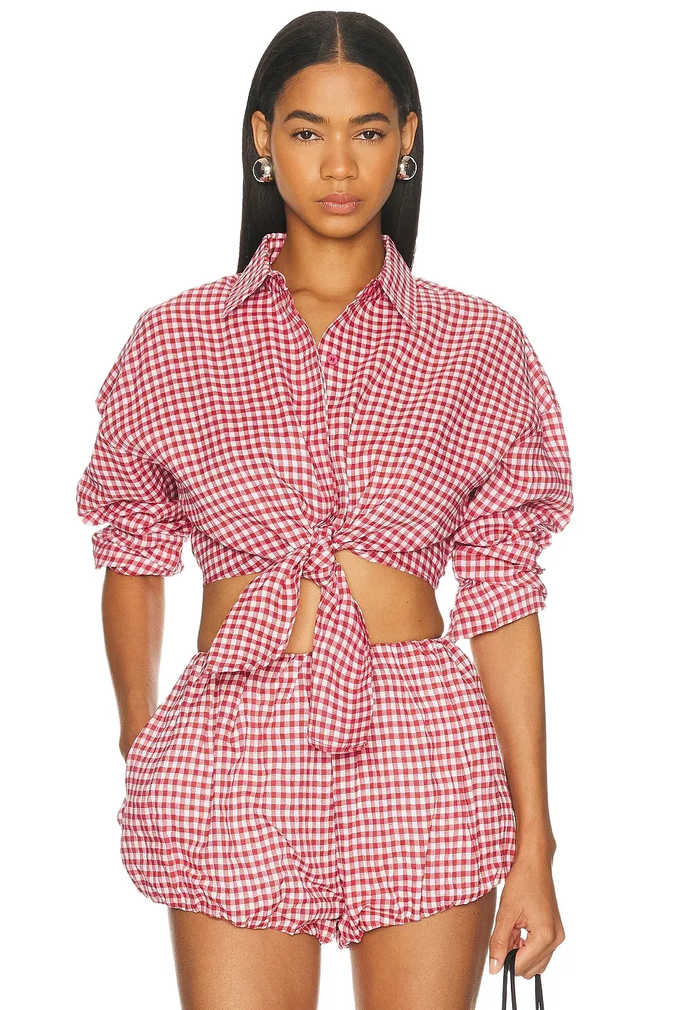 Linen Shirt Tie Top Linen Shirt Tie Top
