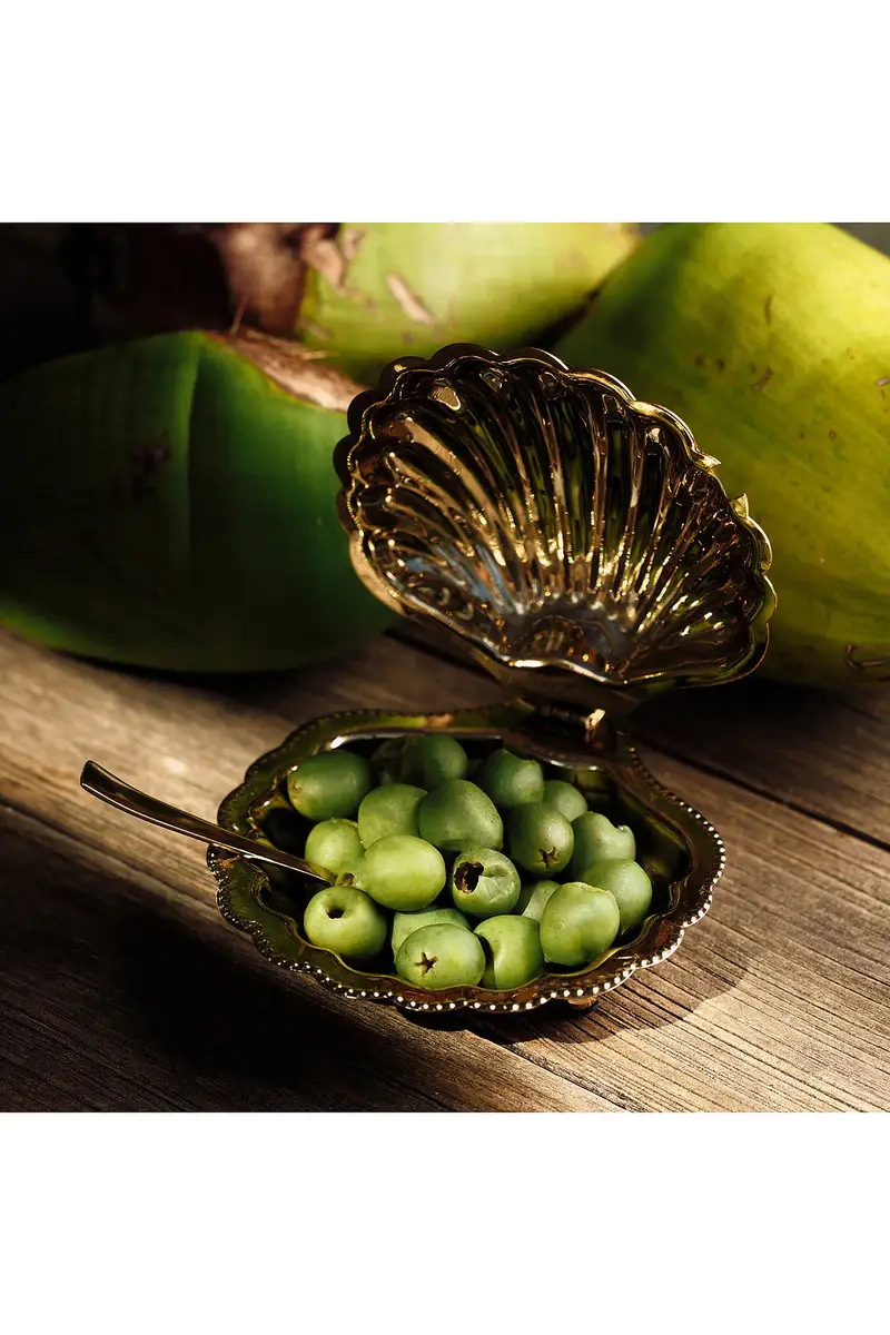The Favorites Cap Ferrat Fan Shell Lidded Bowl With Spoon | Thumbnail 5 The Favorites Cap Ferrat Fan Shell Lidded Bowl With Spoon | Thumbnail 5