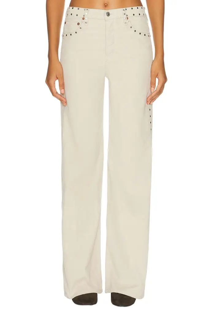 RE/DONE High Rise Wide Leg Jeans | Image 1 RE/DONE High Rise Wide Leg Jeans | Image 1