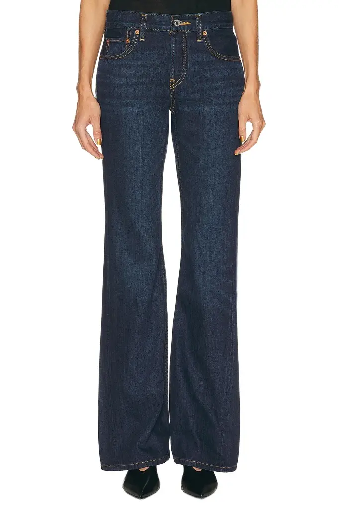 RE/DONE Twisted Mid Rise Bootcut Jeans | Image 1 RE/DONE Twisted Mid Rise Bootcut Jeans | Image 1