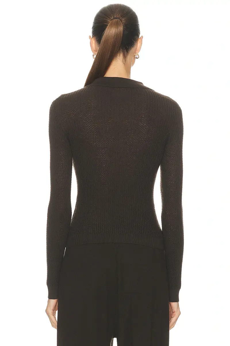 Guest In Residence Long Sleeve Shrunken Polo Top | Thumbnail 3 Guest In Residence Long Sleeve Shrunken Polo Top | Thumbnail 3
