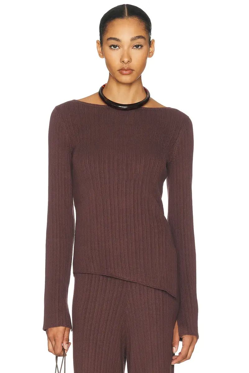 L'Academie Sibylla Rib Knit Top | Thumbnail 2 L'Academie Sibylla Rib Knit Top | Thumbnail 2