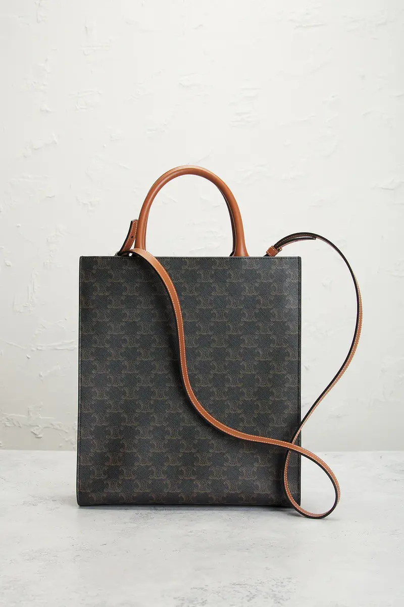 Celine Celine Triomphe Vertical Cabas Tote Bag | Thumbnail 3 Celine Celine Triomphe Vertical Cabas Tote Bag | Thumbnail 3