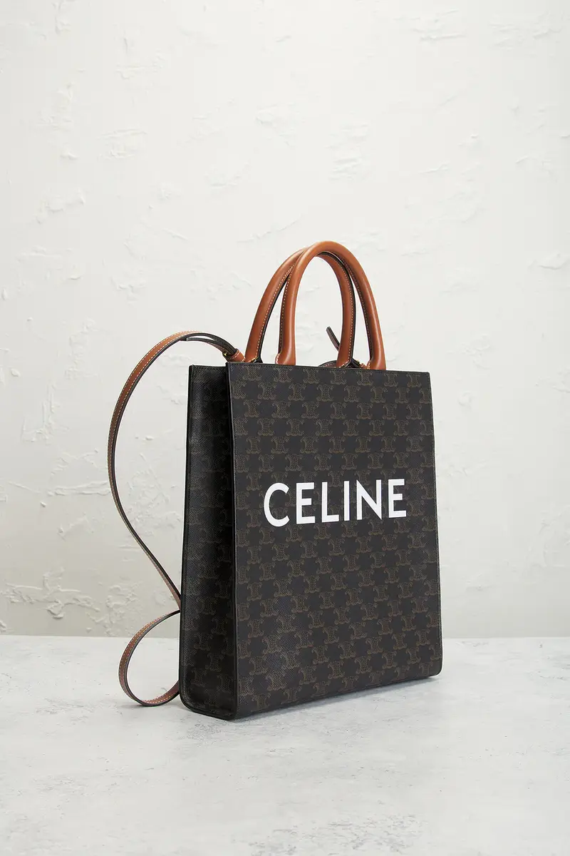 Celine Celine Triomphe Vertical Cabas Tote Bag | Thumbnail 4 Celine Celine Triomphe Vertical Cabas Tote Bag | Thumbnail 4