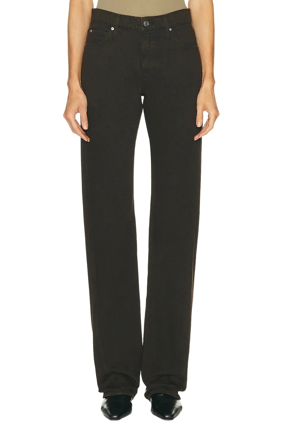 GRLFRND Graham Low Rise Straight Twisted Seam