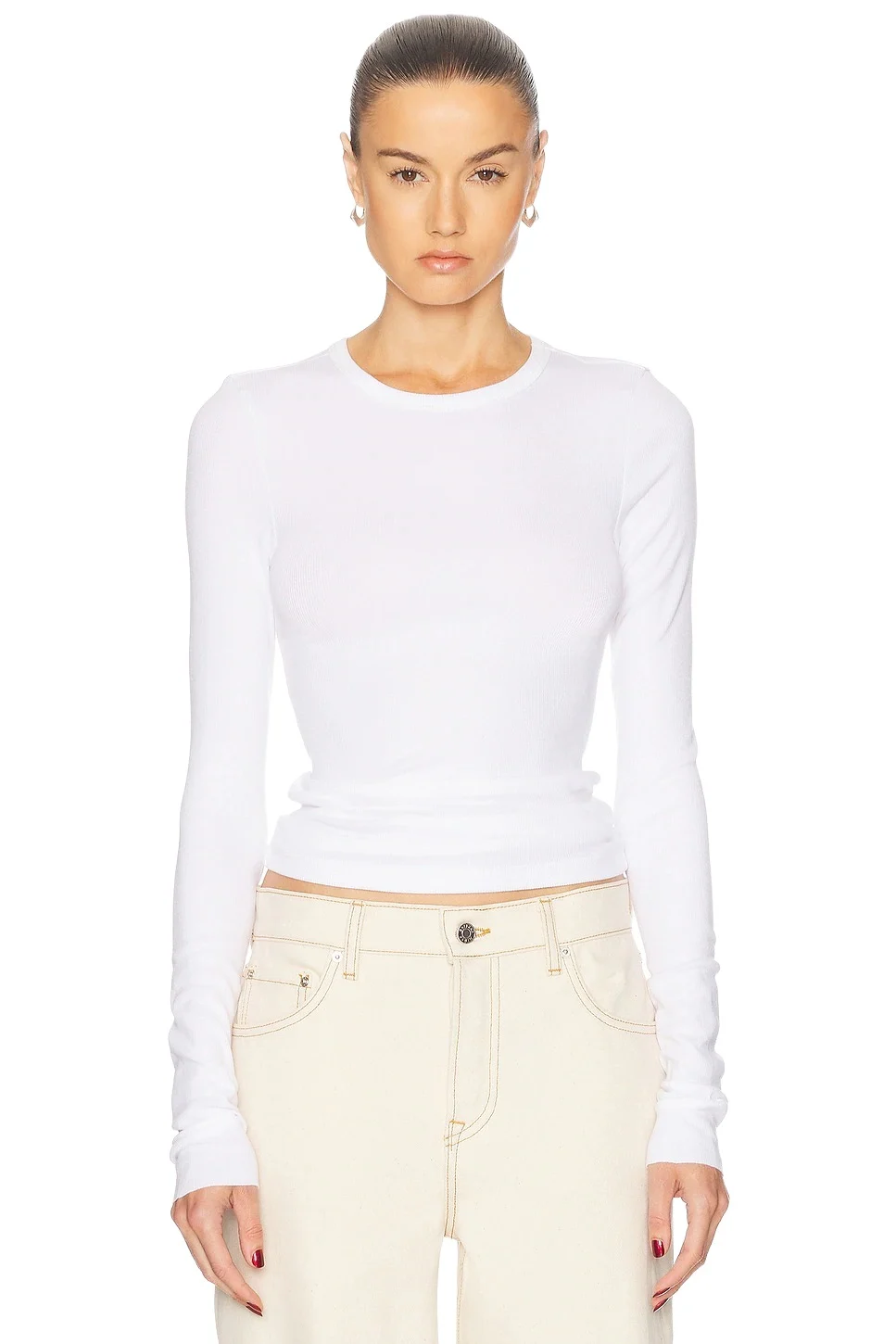 Crew Neck Extra Long Sleeve Tee Crew Neck Extra Long Sleeve Tee