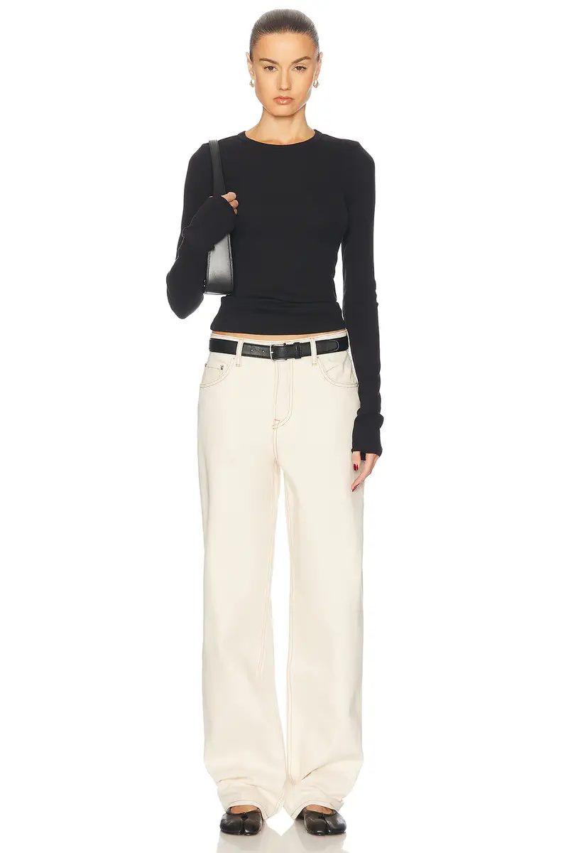 GRLFRND Crew Neck Extra Long Sleeve Tee | Thumbnail 4