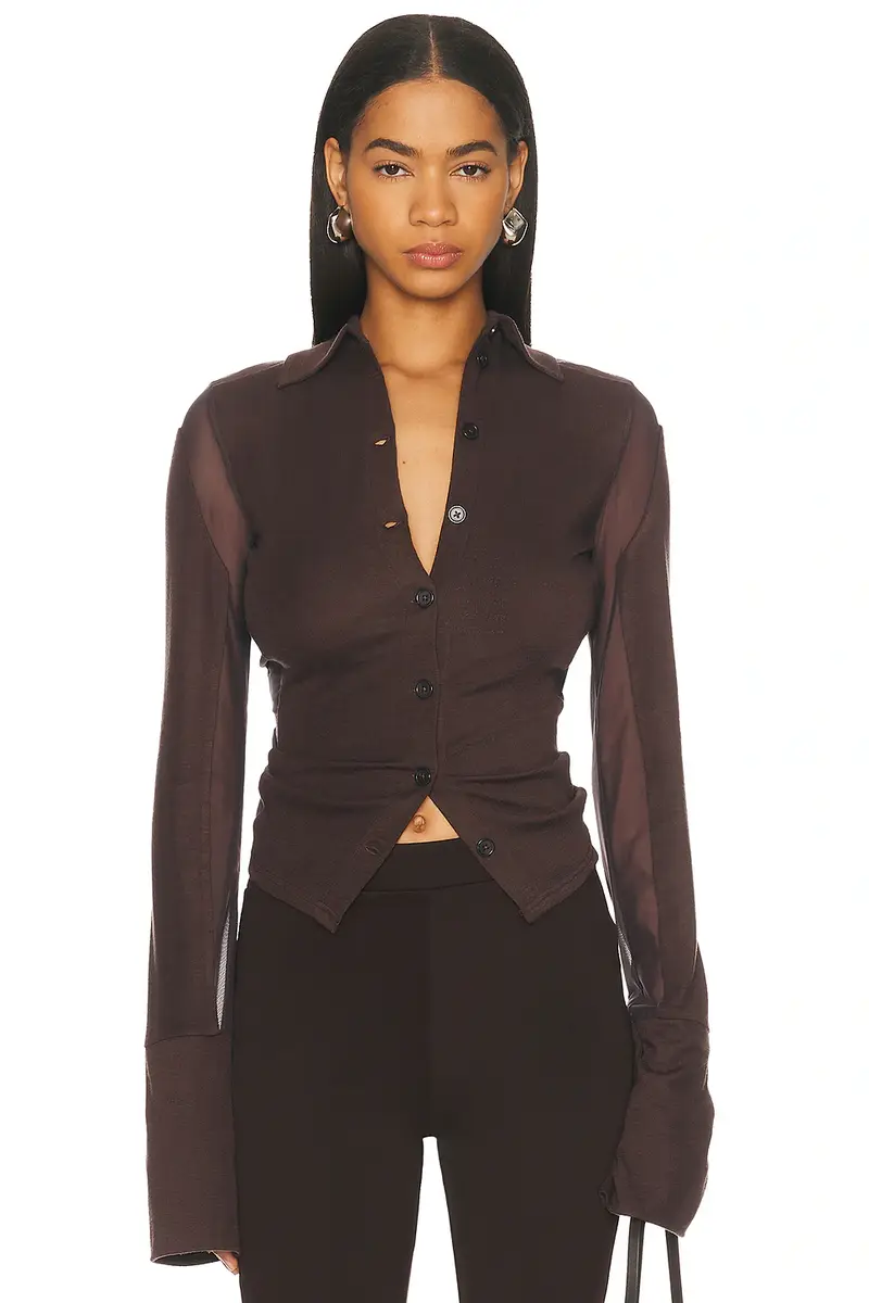 Jade Cropper Gathered Back Button Up Top | Thumbnail 2 Jade Cropper Gathered Back Button Up Top | Thumbnail 2