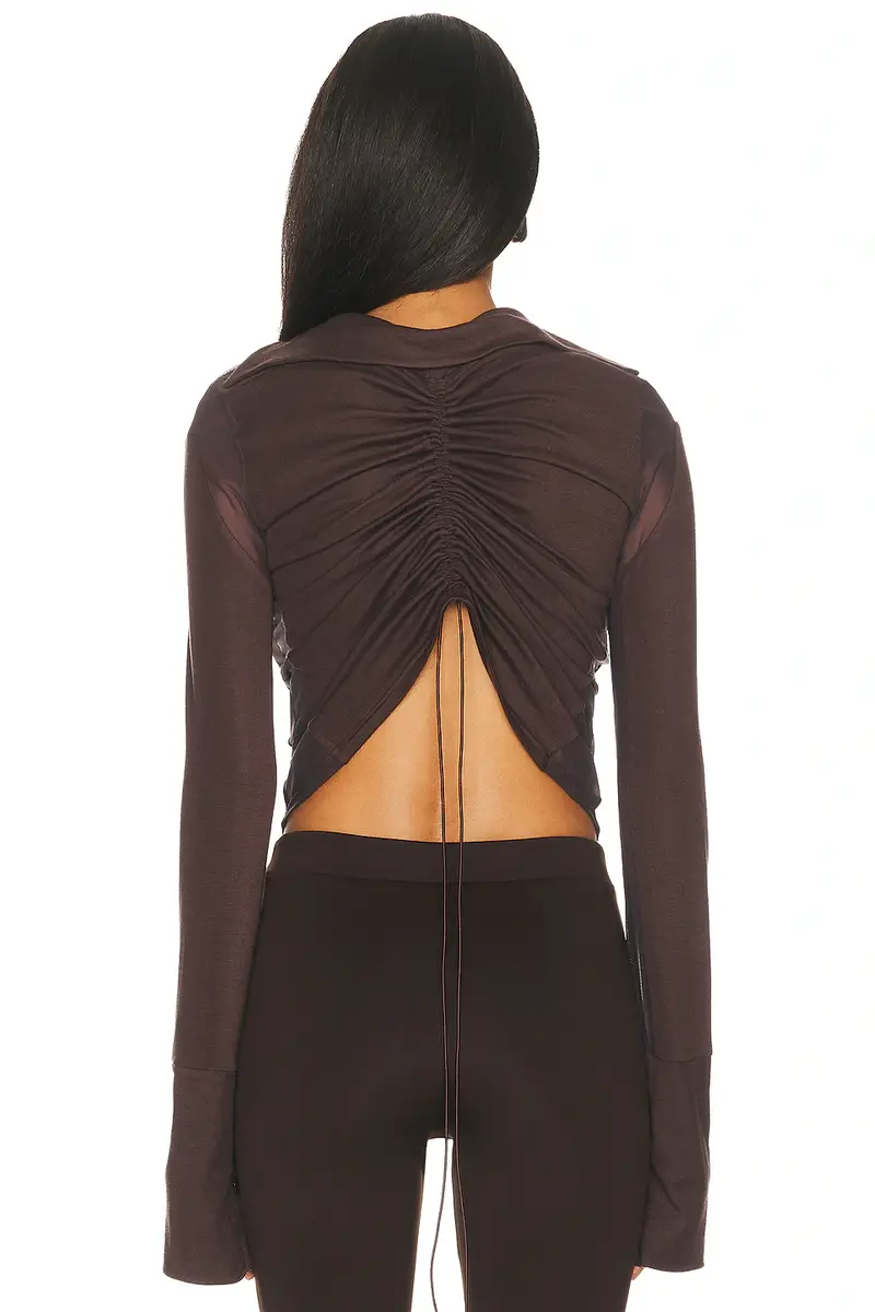 Jade Cropper Gathered Back Button Up Top | Thumbnail 4 Jade Cropper Gathered Back Button Up Top | Thumbnail 4