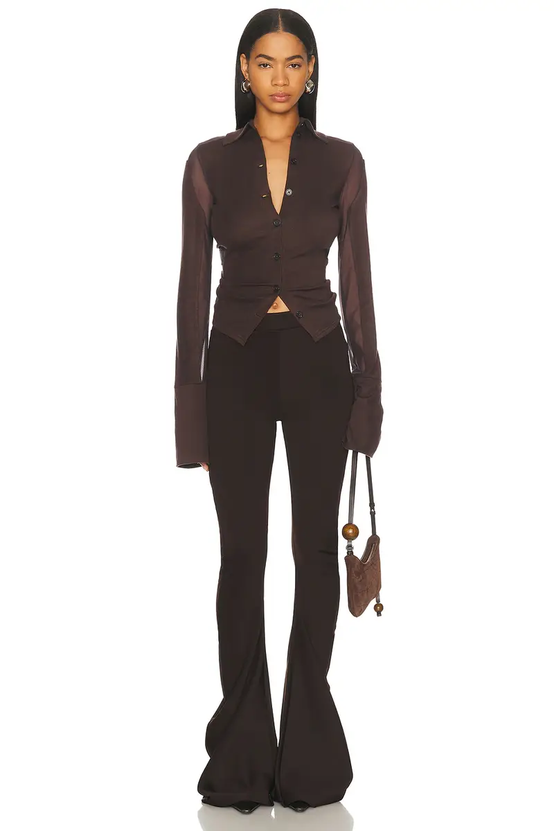 Jade Cropper Gathered Back Button Up Top | Thumbnail 5 Jade Cropper Gathered Back Button Up Top | Thumbnail 5