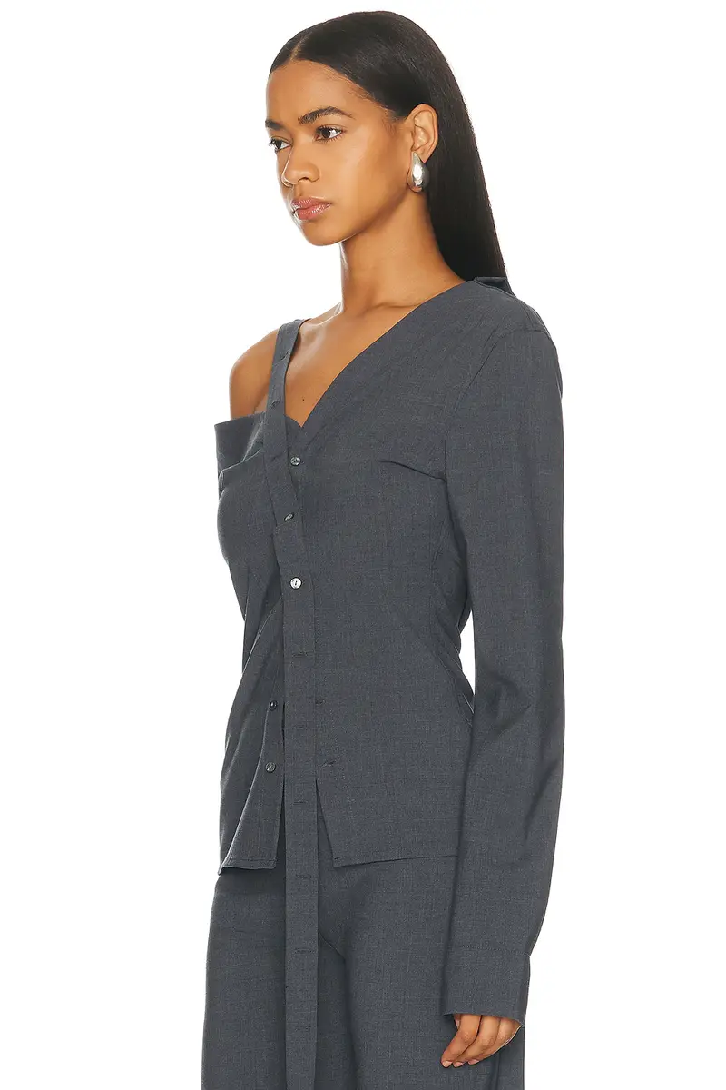 Jade Cropper Asymmetric Long Sleeve Top | Thumbnail 3 Jade Cropper Asymmetric Long Sleeve Top | Thumbnail 3