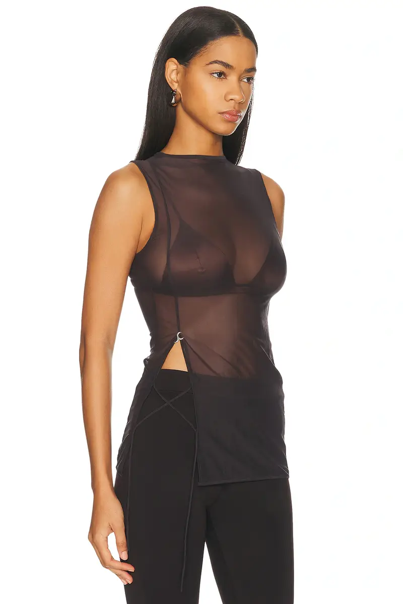 Jade Cropper Sheer Sleeveless Top | Thumbnail 2 Jade Cropper Sheer Sleeveless Top | Thumbnail 2