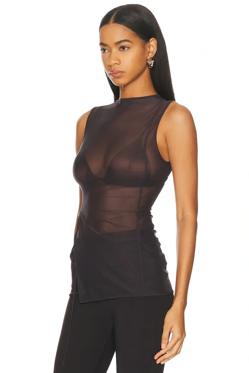 Jade Cropper Sheer Sleeveless Top | Thumbnail 3 Jade Cropper Sheer Sleeveless Top | Thumbnail 3