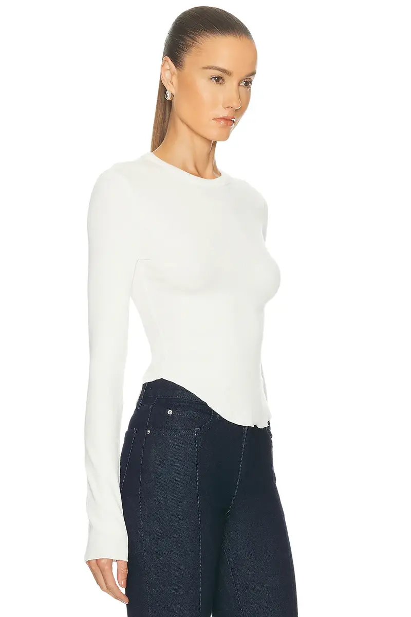 GRLFRND Scoop Hem Long Sleeve Tee | Thumbnail 2