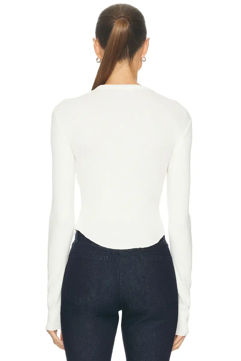 GRLFRND Scoop Hem Long Sleeve Tee | Thumbnail 3