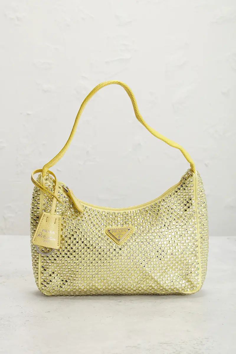 Prada Prada Satin Crystal Mini Re-Edition 2000 Shoulder Bag | Thumbnail 2 Prada Prada Satin Crystal Mini Re-Edition 2000 Shoulder Bag | Thumbnail 2