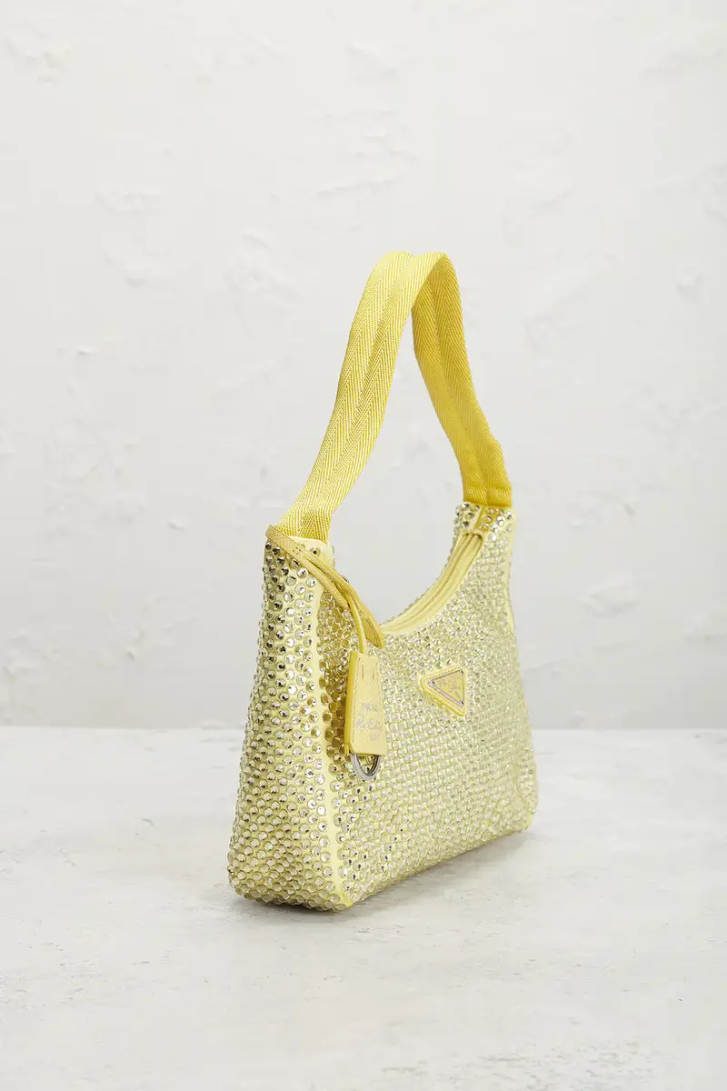 Prada Prada Satin Crystal Mini Re-Edition 2000 Shoulder Bag | Thumbnail 4 Prada Prada Satin Crystal Mini Re-Edition 2000 Shoulder Bag | Thumbnail 4