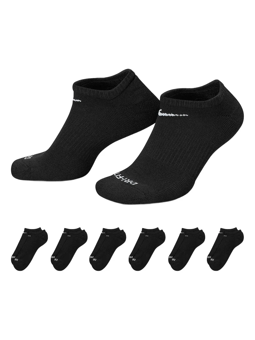 Nike Everyday Plus Cushion Training No Show 6 pair sock set