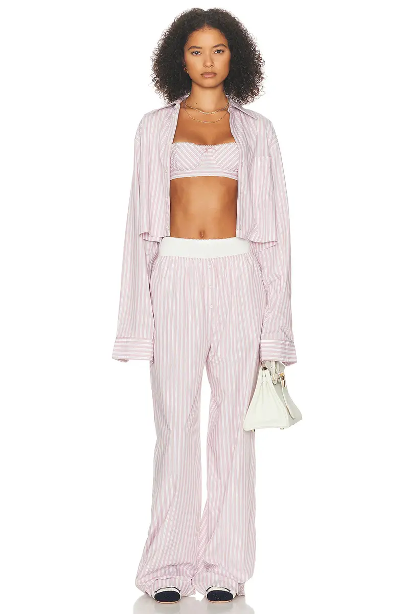 Helsa Wide Stripe Poplin Bra | Thumbnail 4 Helsa Wide Stripe Poplin Bra | Thumbnail 4