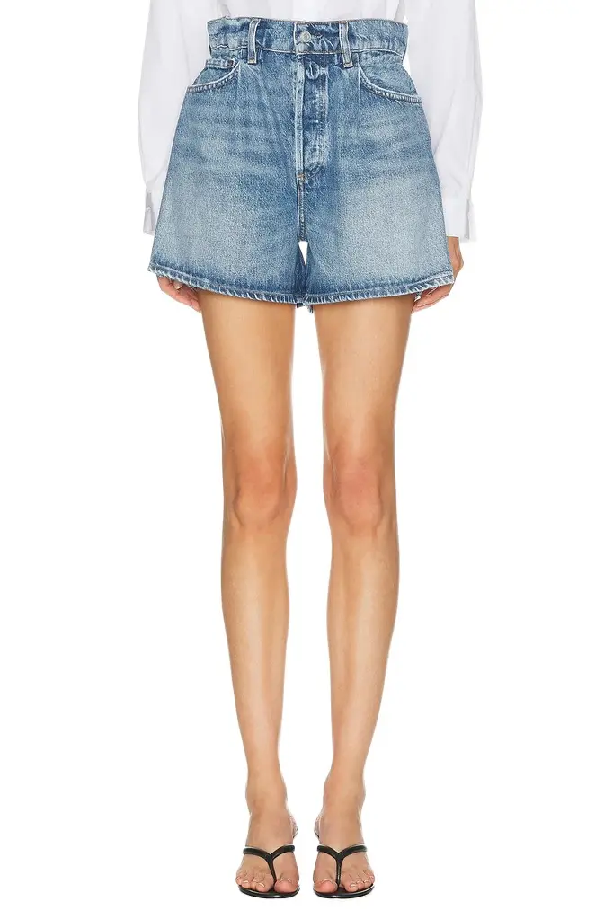 AGOLDE Lyonne Cinched Waist Shorts | Image 1 AGOLDE Lyonne Cinched Waist Shorts | Image 1