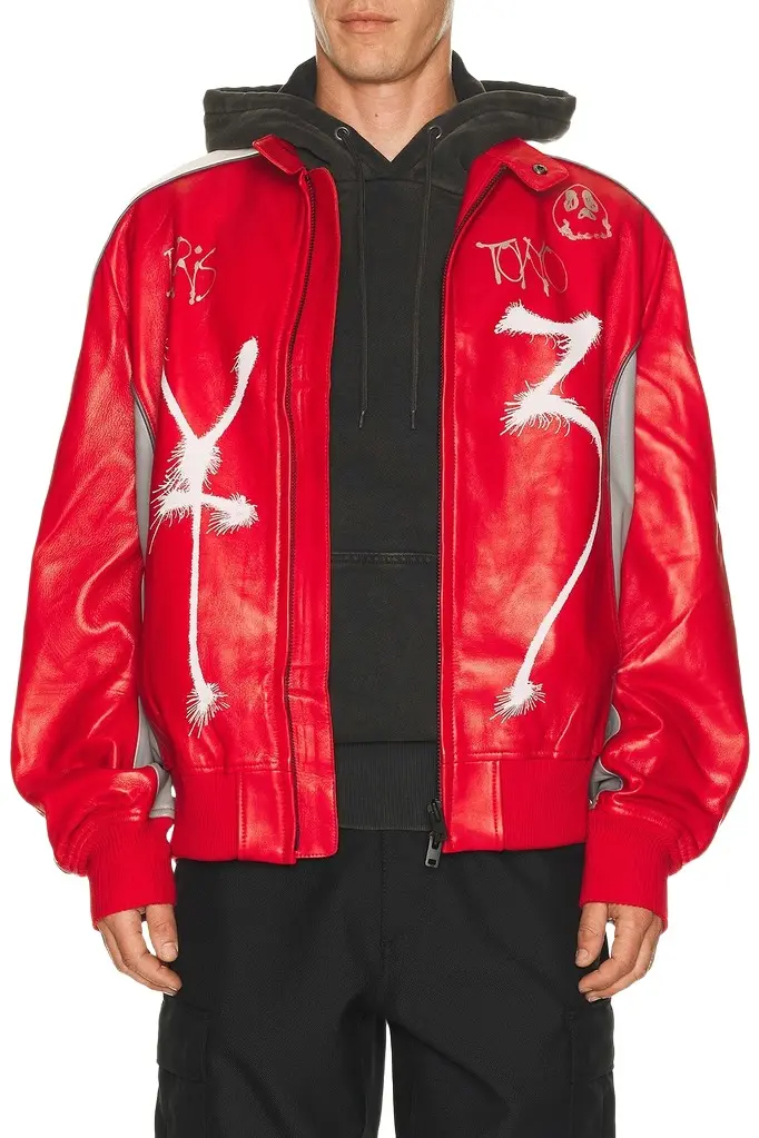 Y-3 Gfx Leather Jacket | Image 1 Y-3 Gfx Leather Jacket | Image 1