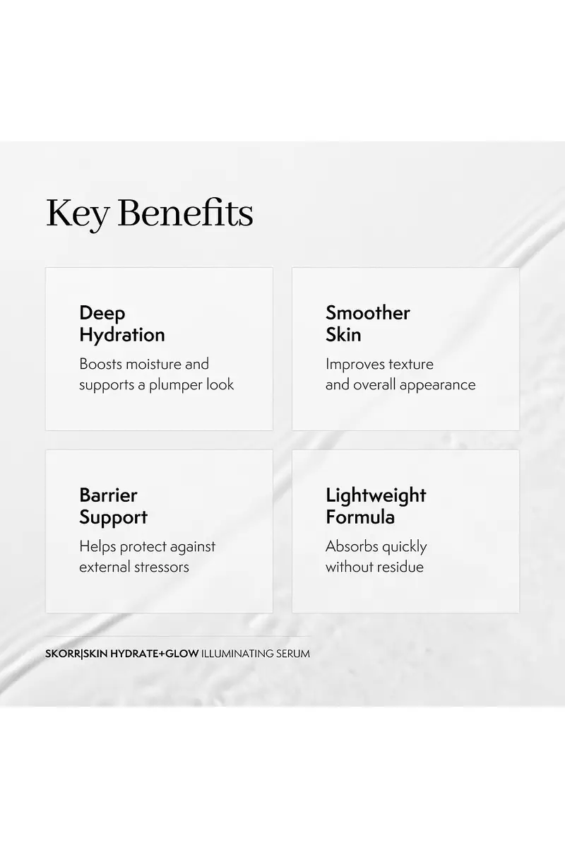 SKORR Skin Hydrate + Glow Illuminating Serum | Thumbnail 6 SKORR Skin Hydrate + Glow Illuminating Serum | Thumbnail 6