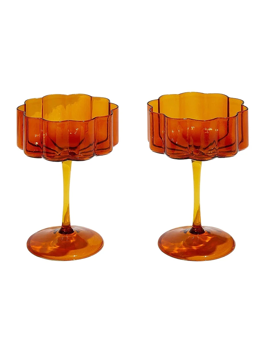 FAZEEK Wave Coupe Glasses Set of 2