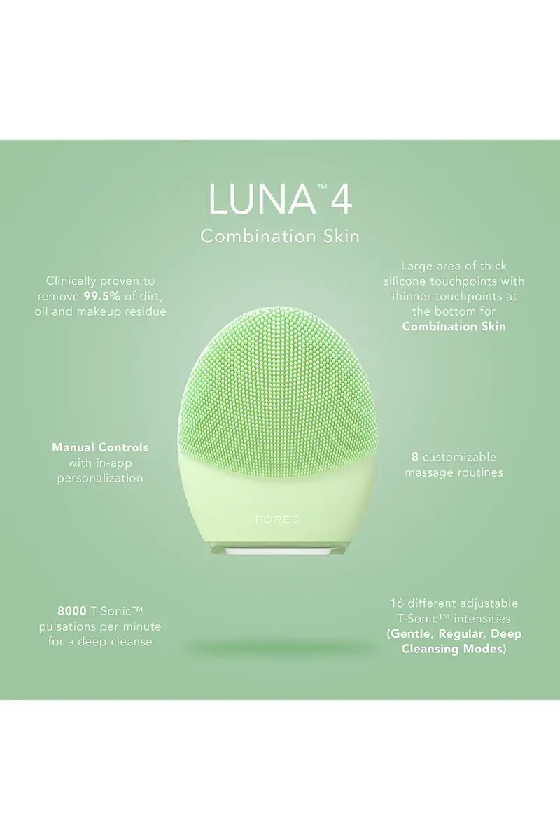 Foreo Luna 4 Facial Cleansing & Firming Device For Combination Skin | Thumbnail 5