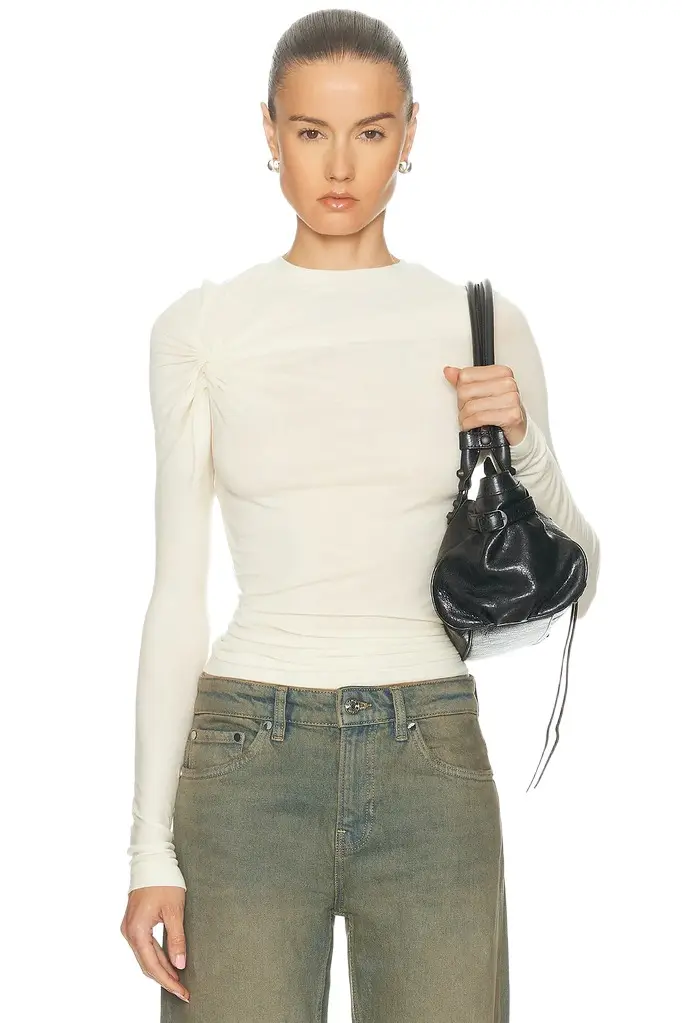 AGOLDE Lissa Log Sleeve Tee
