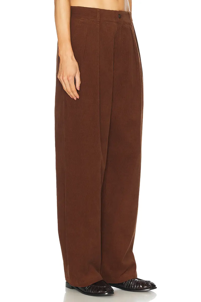 WAO Wide Leg Pleated Corduroy Pant | Thumbnail 2